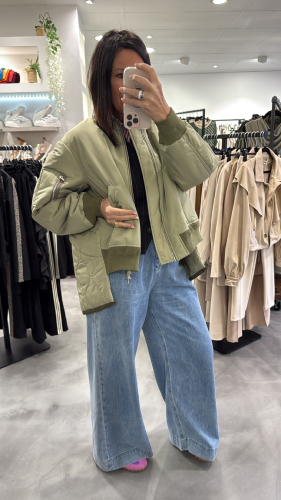 Bomber asymétrique vert M37F0186 SOUVENIR