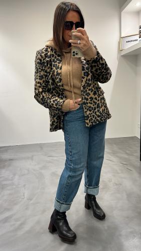 Jeans droit bleu délavé MYLA ZIP 53827