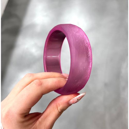 Bracelet jonc rose givré