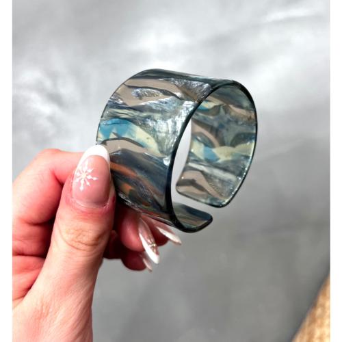 Bracelet manchette bleu verte