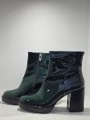 Bottines cuir verte IRIS