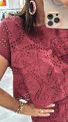 Top broderie bordeaux 053-210091 BSB