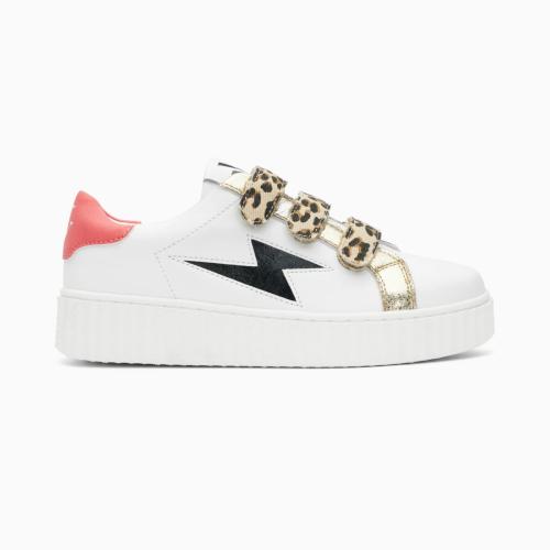 Basket blanc et noir léo LOUIE BK2752 WU