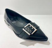 Ballerines à bride cuir noir MI7345