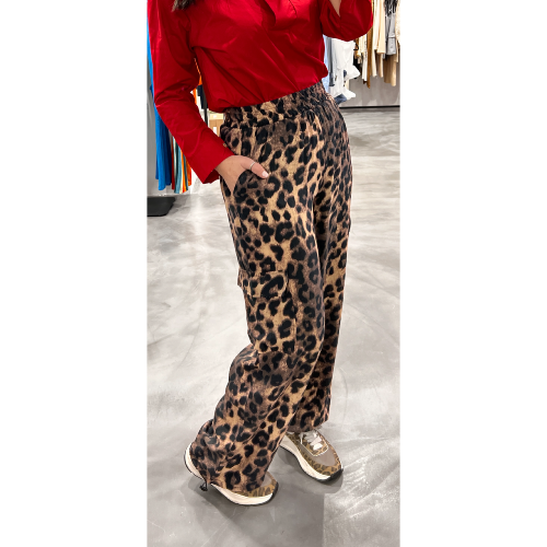 Pantalon imprimée léopard 50110195
