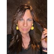 Boucles Oreilles perle jaune