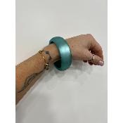 Bracelet jonc givré vert aqua