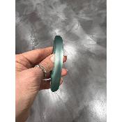 Bracelet jonc  givré rond vert aqua