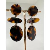 Boucles Oreilles Aude Acétate miel