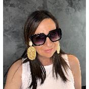 Boucles Oreilles raphia naturel