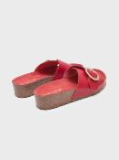 Sandales bio compensées rouge brique WSU003 Nicetings