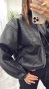 Veste bomber simili noir KXGI1134 KKS