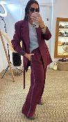 Ensemble tailleur bordeaux bande côté 52315529 MM