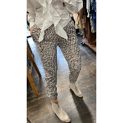 Pantalon en viscose stretch argenté Kate