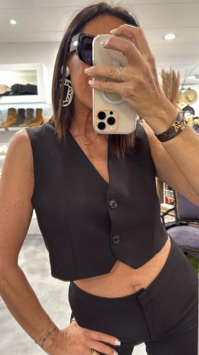 Veste gilet barman noir KXGL0355 KKS