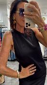 Robe longue fluide noir M2351 MR