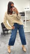 Pull vanille lurex doré SALVADOR GM