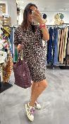 Robe courte fleurie noire WWU033 NT