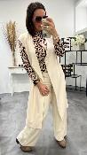 Veste longue sans manches beige 50114339