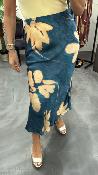 Robe longue bleu & terracotta M2391A MR