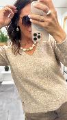 Pull col V camel MANTIA LPE