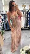 Robe longue en maille multicolore M2392A MR