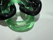 Bracelet maillons à enfiler vert transparent noir et kaki