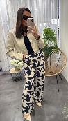 Pantalon large à motifs géométriques PAVOT G&M