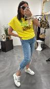Sweat fin jaune SANDY MHJ