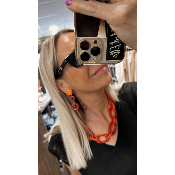 Collier mailles orange Sicile 