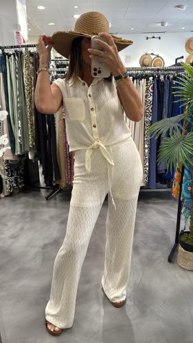 Pantalon écru ROMY G&M