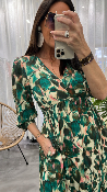 Robe longue à imprimés Freya verte WHITE STUFF 