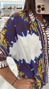 Chemise oversize à motifs 053-216021