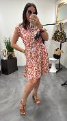 Robe courte fleurie rouge 443497 Everly WHITE STUFF