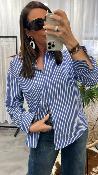 Chemise lignes tennis Bleu écru CLONY