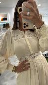 Robe longue beige dentelle COLT BB