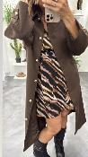 Manteau long chocolat SCOTT GM