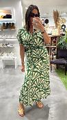 Top cache coeur vert et beige TIPHAINE LPE