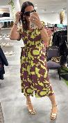 Robe longue pistache marron WWU057 NT