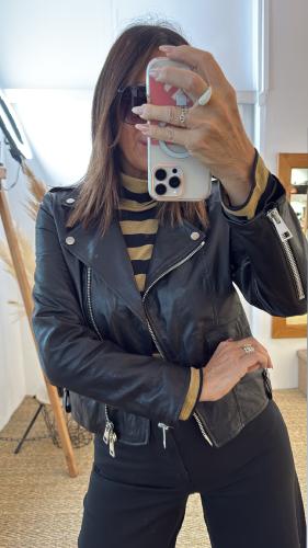 Perfecto en cuir Noir V3025830 IMPERIAL
