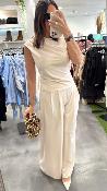 Pantalon large fluide beige 50990169 MM