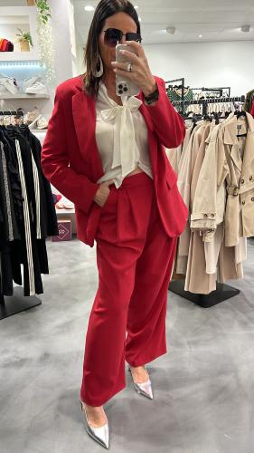 Pantalon rouge fluide  M8341P MM
