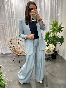 Pantalon à pinces bleu 50986179