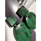 Boucles Oreilles Jade Vert