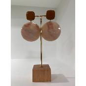 Boucles Oreilles Julia acétate beige