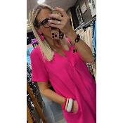 Robe courte fushia Julia