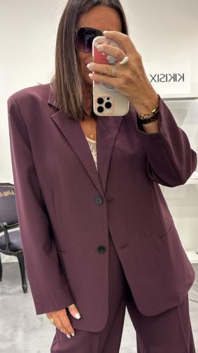 Veste Blazer oversize bordeaux STRONG G&M