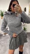 Pull col nœud gris MRK691 MR