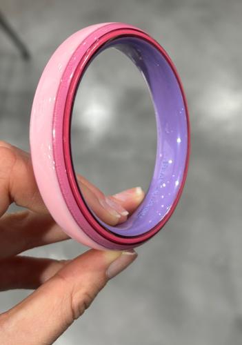 Bracelet jonc rose et violet