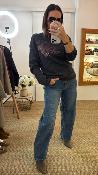 Pull col rond montant Gris foncé MRK663 MR